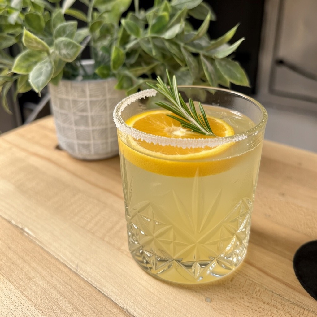 Cocktail on the bar top